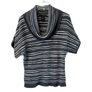 Calvin Klein Jeans cowl neck sweater wool blend size L short sleeves glitter